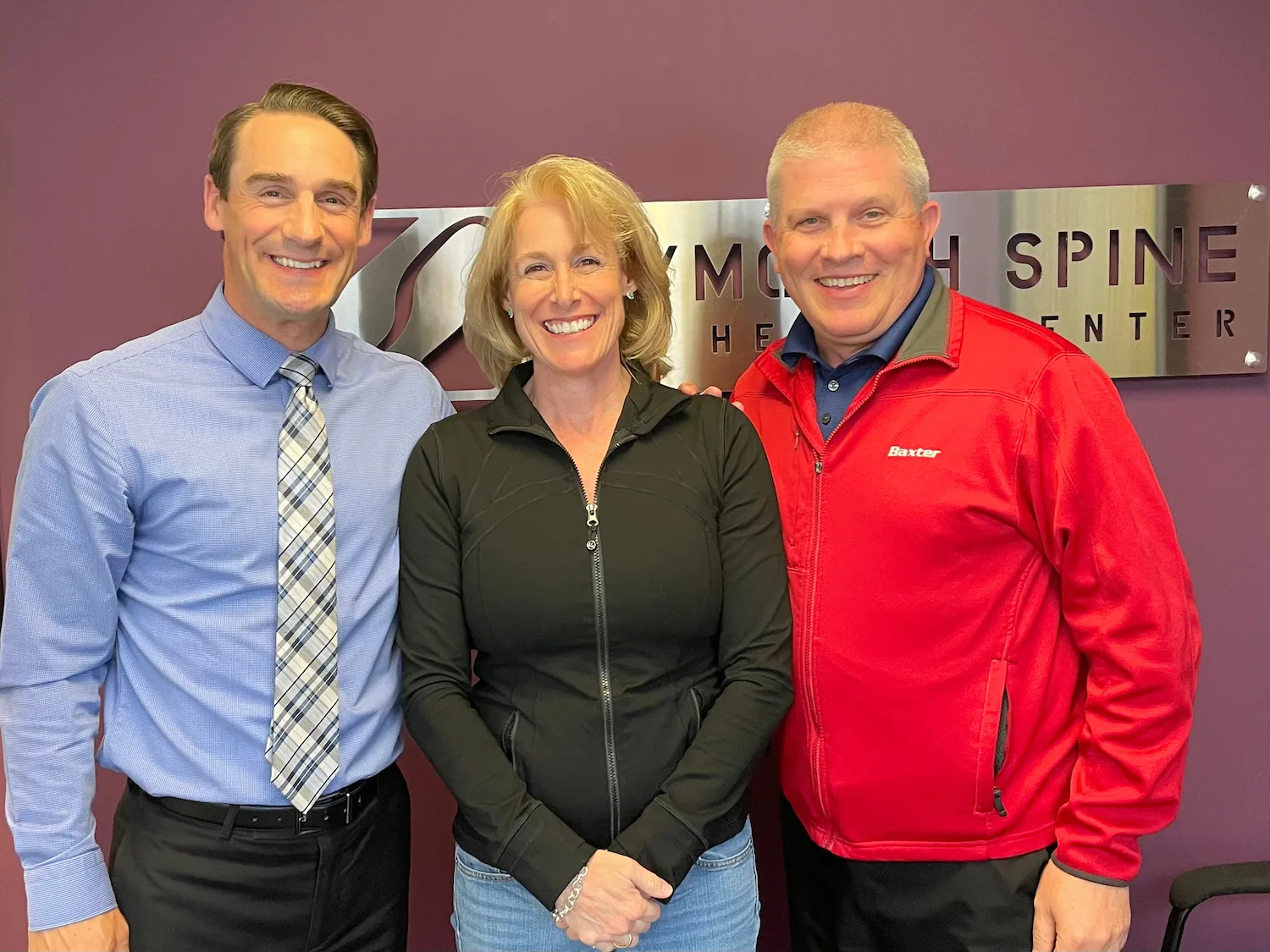Dr. Reese Shanahan with patients Brian and Erika